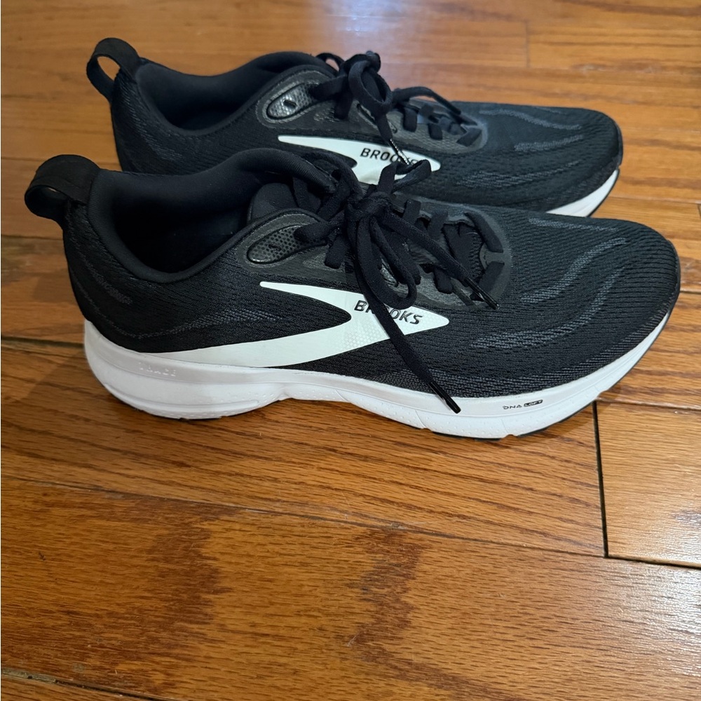 Brooks Black and White Athletic Sneakers